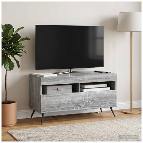 Mobile TV LED Sonoma grigio Legno ingegnerizzato - Foto 2