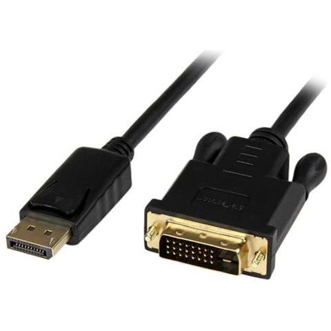 Cavo convertitore adattatore attivo DisplayPort a DVI da 1,8 m - DP a DVI 2560x1600 - Nero - Foto 1