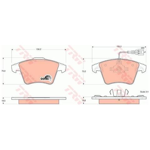 Kit Pastiglie Freno Gdb1555 - Foto 1