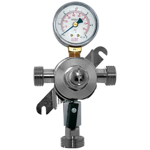 Riduttore Di Pressione Regolatore Di Pressione Intermedio - Hiwi Per Co2 N2 E Gas Miscelati (birra) 3 Bar - Foto 3