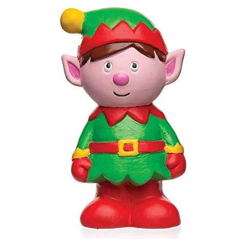 Ar743 Elf Ceramica Coin Banks Decorazioni Per Natale Ceramica Artigianale Di Attivit Per Bambini E Adulti (confezione Da 2) Crema Confezione - Foto 4