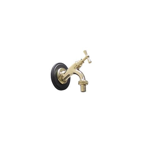 Rubinetto In Ottone Lucido Mod. 303 / l Per Fontana Lavello Terrazzo Giardino - Foto 1