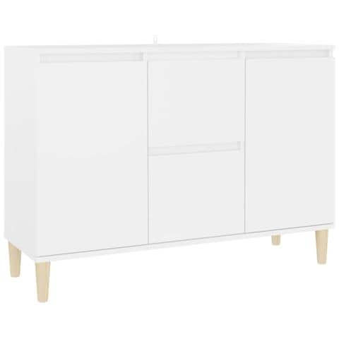 Credenza Bianca 101x35x70 cm in Legno Multistrato - Foto 1