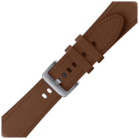 Bracciale Galaxy Watch 4 Classic Hybride 20mm 115mm S / M In Pelle Resistente, Marrone - Foto 11