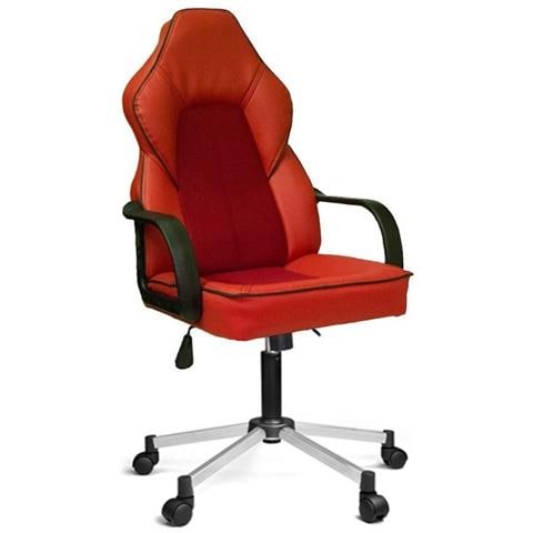 Poltrona Ufficio Gaming Rosso Lydia 51x52x H73 Cm - Foto 1