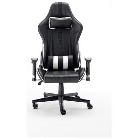 MDGC011KW Sedia Gaming Ecopelle con Braccioli Cuscino Lombare - Foto 1