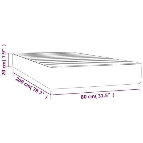 Materasso A Molle Insacchettate Crema 80x200x20 Cm - Foto 6