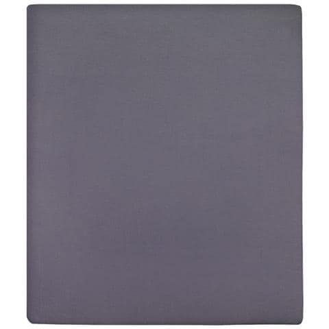 Lenzuolo Con Angoli Jersey Antracite 160x200 Cm Cotone - Foto 1