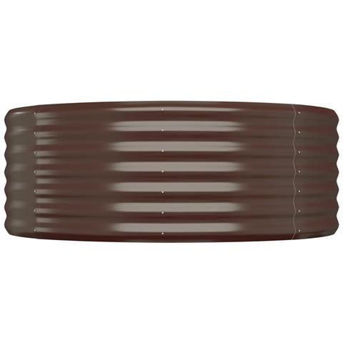 Vaso Giardino Acciaio Verniciato a Polvere 322x100x36cm Marrone - Foto 5