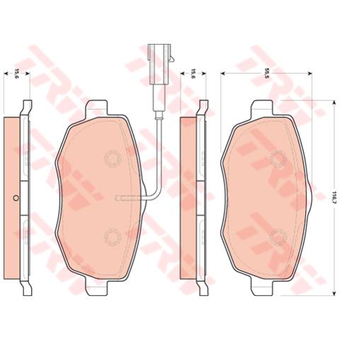 Pattini Freno Lancia Ypsilon 1.3 07>> 1.3 D Mult Gdb1707 - Foto 1