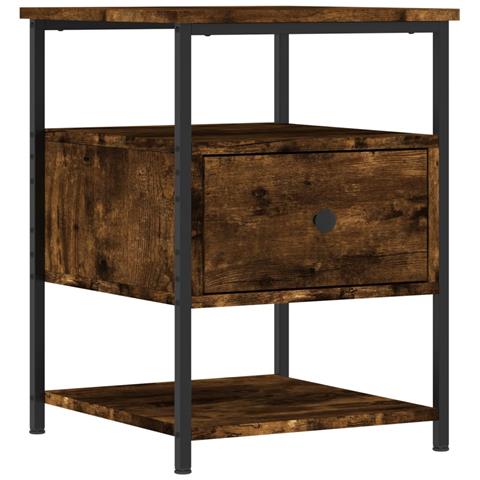 Comodino Rovere Fumo 40x42x56 Cm Legno Multistrato - Foto 1