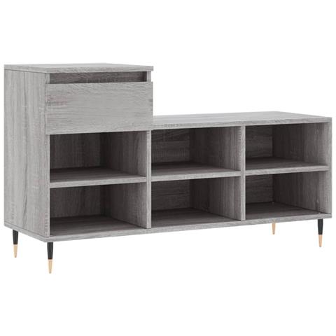 Scarpiera Grigio Sonoma 102x36x60 Cm In Legno Multistrato - Foto 1