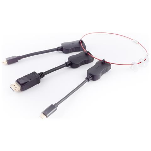 Set di Adattatori HDMI-A, DisplayPort / mini DisplayPort / Spina USB-C, 4K60Hz - Foto 1