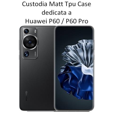 Custodia Tpu Silicone Cover Case Per Huawei P60 - P60 Pro Black - Foto 2