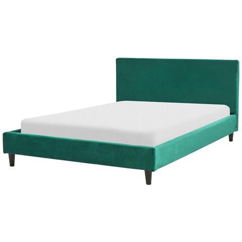 Letto Velluto Fitou 140 X 200 Cm Verde Scuro - Foto 2