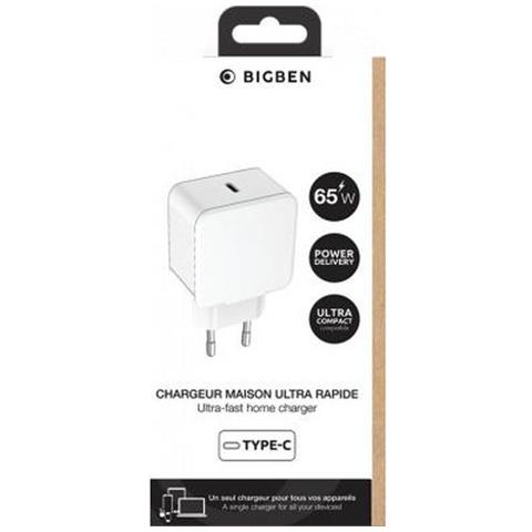 Caricabatterie Usb C 65w Power Delivery Gan Extra-rapido, Bianco - Foto 2