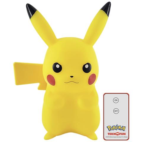 Luce Notturna Wireless Pikachu Arrabbiato 25 Cm Portatile, Giallo - Foto 1