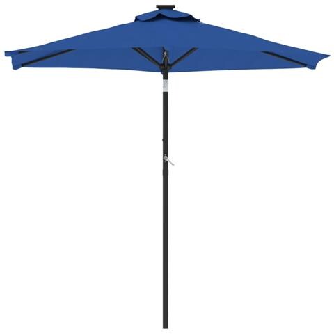 Ombrellone Giardino Con Palo In Acciaio Azzurro 225x225x212 Cm - Foto 3