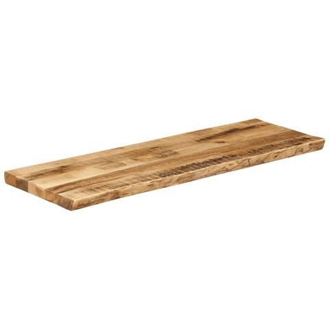 Piano Tavolo Bordi Vivi 120x40x3,8 Cm Legno Di Mango Grezzo - Foto 2