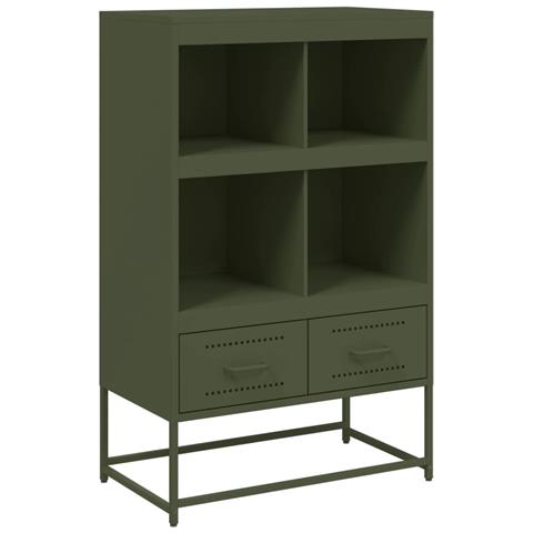 Credenza Verde Oliva 68x39x111,5 cm in Acciaio - Foto 1