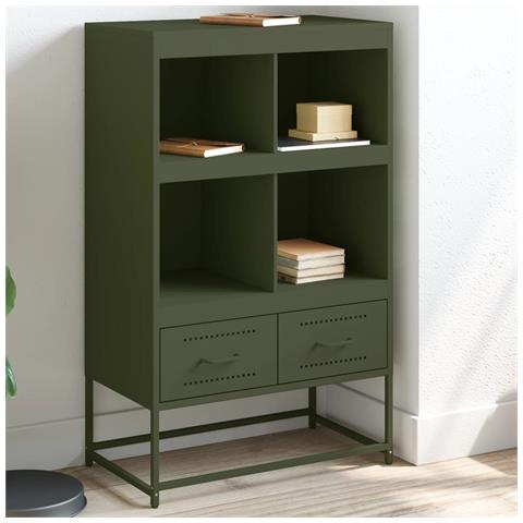 Credenza Verde Oliva 68x39x111,5 cm in Acciaio - Foto 10