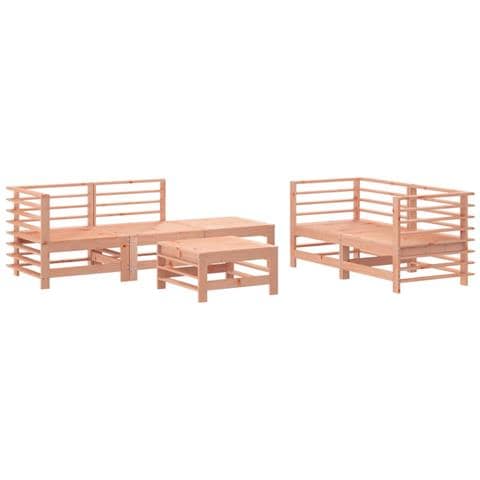 Set Salotto Da Giardino 6 Pz In Legno Massello Di Douglas - Foto 2