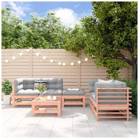 Set Salotto Da Giardino 6 Pz In Legno Massello Di Douglas - Foto 1