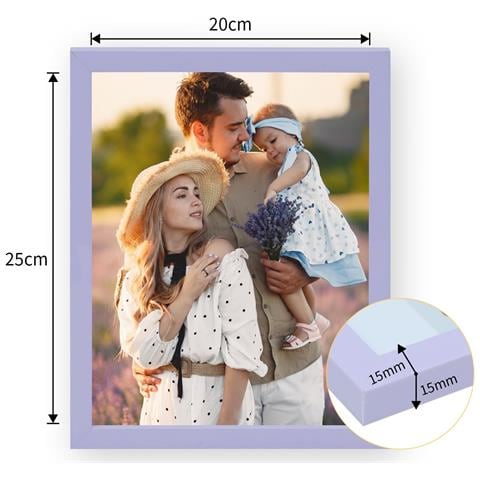 Set Di 5 Cornici Jasnofioletowe Per Foto 20x25 Cm - Stile Elegante E Moderno - Foto 2