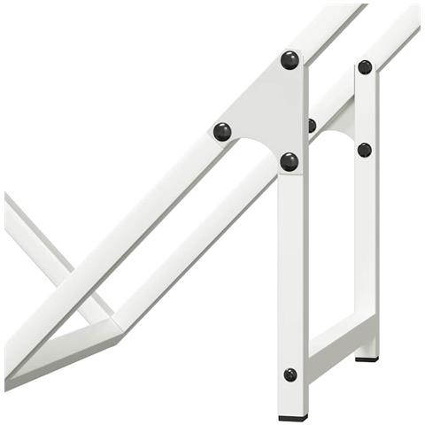 Rastrelliera per Legna da Ardere Bianca 60x25x60 cm - Foto 2