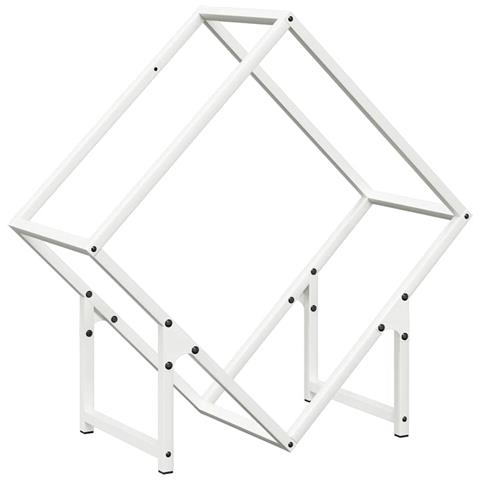 Rastrelliera per Legna da Ardere Bianca 60x25x60 cm - Foto 1