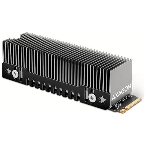 CLR-M2XT M. 2 SSD Passivkühler Aluminium - 2280 M. 2 NVMe SSD, Unità allo stato solido Dissipatore di calore /Radiatore Nero, Grigio 1 pz - Foto 1