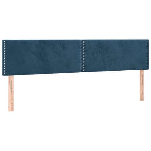 Testiera 2 Pz Blu Scuro 90x5x78/88 Cm In Velluto - Foto 2