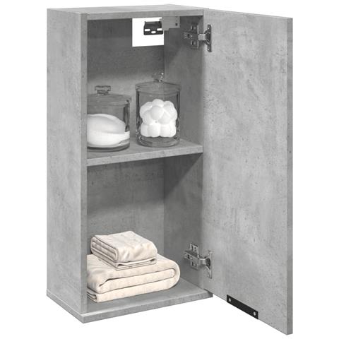Mobile Da Bagno A Parete Grigio Cemento 32x20x67 Cm - Foto 1