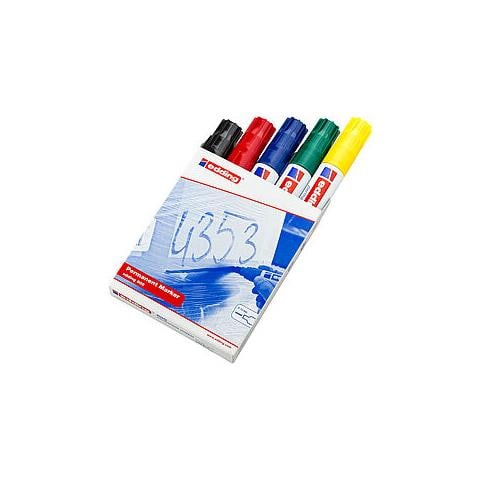 800 marcatore permanente Punta smussata Nero, Blu, Verde, Rosso, Giallo 5 pz - Foto 1