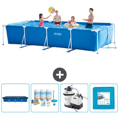 Piscina Fuori Terra - Rettangolo - 450x220x84 Cm - Blu - Include Accessori Coordinati Cb60 - Foto 1