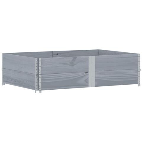 Fioriera Da Giardino Grigia 150x100 Cm Legno Massello Di Pino - Foto 1