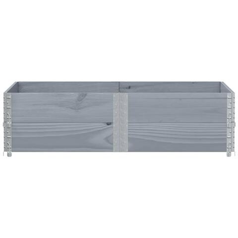 Fioriera Da Giardino Grigia 150x100 Cm Legno Massello Di Pino - Foto 2