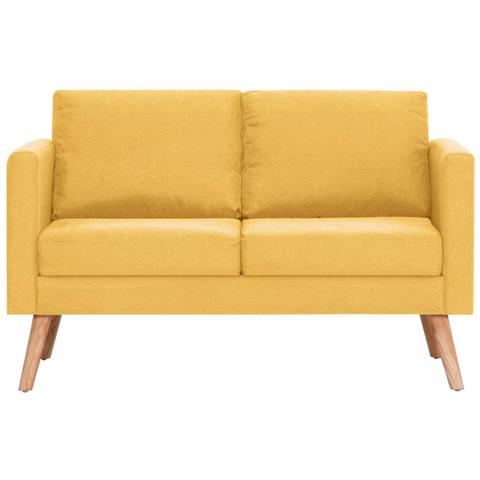 Divano A 2 Posti In Tessuto Giallo - Foto 2