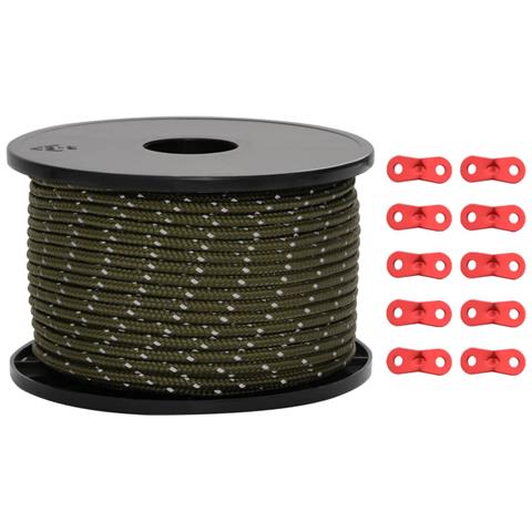 Corda Tenda con Strisce Riflettenti e Chiavi 50 m 5 mm - Foto 2