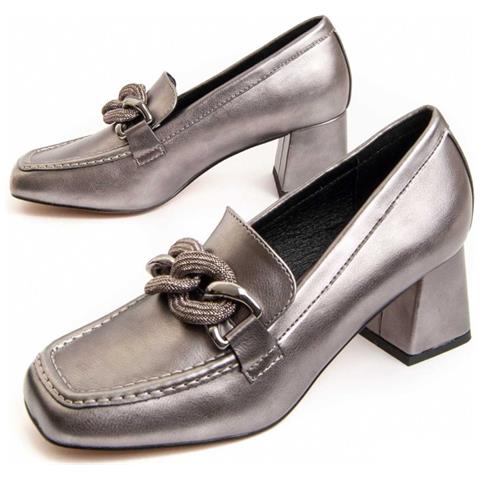 Scarpa Con Tacco Miriel Grigio Grigio Materiale Sintetico E Tessile - Foto 1