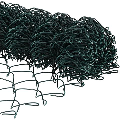 Recinzione a Maglie Metalliche con 7 Posti 0.6x10 m Acciaio Zincato Verde - Foto 9