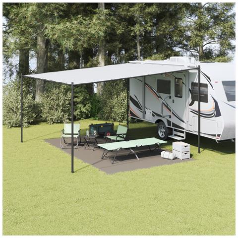 Telo per tenda Grigio chiaro Tela 300 x 500 cm Impermeabile - Foto 2