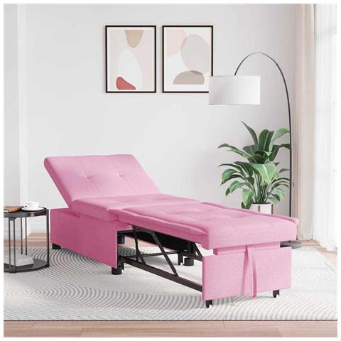 Divano letto Rosa 194 x 67 x 37 cm Tessuto - Foto 2