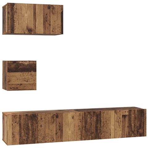Mobile TV da Parete 4 pcs Legno vecchio 80 x 30 x 30.5 cm - Foto 1