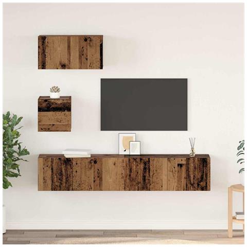 Mobile TV da Parete 4 pcs Legno vecchio 80 x 30 x 30.5 cm - Foto 2