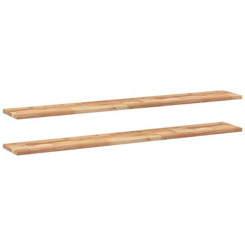 Mensole da Parete 2 pz 160x20x2 cm Legno Acacia Rifinito a Olio - Foto 1