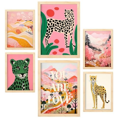 Set Di 6 Stampe Trasformare Le Rose In Frasi Per Bambini: Dipinti Decorativi Estetici Per Il Soggiorno, La Camera Da Letto E La Casa A3 & A4 Telaio In Legno Chiaro - Foto 1