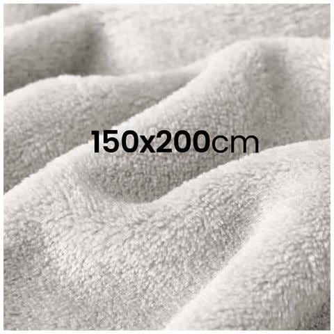Coperta Per Divano E Letto In Tessuto 150x200cm Confortevole E Calda, Beige - Foto 2