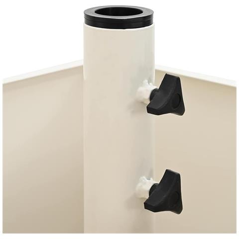 Base per Parasol con Vaso Bianco 45 x 45 x 45 cm Acciaio - Foto 9