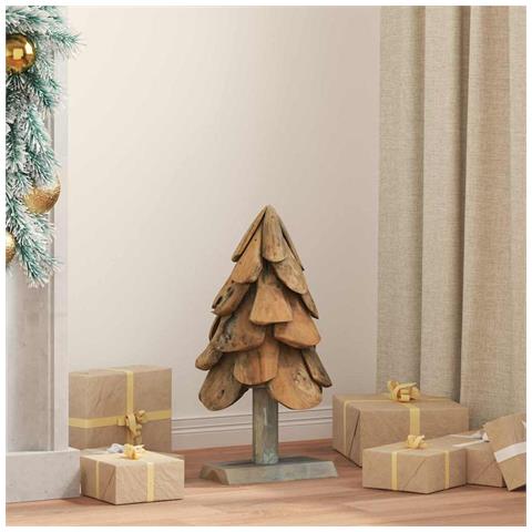 Albero di Natale Marrone 60 cm Legno massello di teak - Foto 2